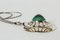 Argent et malachite Pendentif Collier par Theresia Hvorslev pour Alton, 1968 4