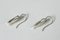 Silver Earrings by Gertrud Engel for Michelsen, 1953, Set of 2 5