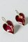 Gilded Silver and Enamel Earrings by Einar Modahl, 1950s, Set of 2 2