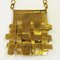 Square Nature Stone and Brass Necklace by Anna Greta Eker, Norway, 1960s 6