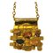 Square Nature Stone and Brass Necklace by Anna Greta Eker, Norway, 1960s 1