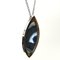 Silver Necklace with Blue Agate Stone by Marianne Berg for David Andersen, Norway, 1960s 5