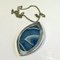 Silver Necklace with Blue Agate Stone by Marianne Berg for David Andersen, Norway, 1960s 7