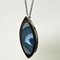 Silver Necklace with Blue Agate Stone by Marianne Berg for David Andersen, Norway, 1960s 6