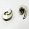 Wave-Shaped Clip on Silver Earrings from David Andersen, Norway, 1960s, Set of 2 2