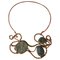 Vintage Nature Stone, Brass & Copper Necklace by Anna-Greta Eker, Norway, 1960s 1