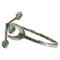Silver Bracelet with Cabochon Cut Green Stones from Borgolia, Sweden, 1950s, Immagine 1