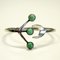 Silver Bracelet with Cabochon Cut Green Stones from Borgolia, Sweden, 1950s, Image 3