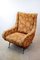 Italian Red Floral Lounge Chair, 1960s 2