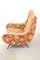 Italian Red Floral Lounge Chair, 1960s 6