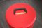 Vintage Red Leather Hat Case, 1980s 3