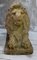 Antique Stone Recumbent Lions Garden Statues, Set of 2, Image 11