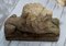 Antique Stone Recumbent Lions Garden Statues, Set of 2, Image 6