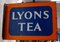 Señal publicitaria de té de Lyons de doble cara esmaltada de Lyons Tea, años 30, Imagen 2