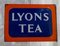 Señal publicitaria de té de Lyons de doble cara esmaltada de Lyons Tea, años 30, Imagen 1