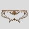Vintage Gilt Wrought Iron Console Table attributed to Gilbert Poillerat 1