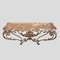 Vintage Gilt Wrought Iron Console Table attributed to Gilbert Poillerat, Image 2