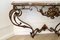Vintage Gilt Wrought Iron Console Table Attributed to Gilbert Poillerat 2