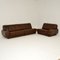 Vintage Leather Modular Sofa by de Sede, 1960s, Set of 3 3