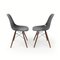 Sedia da pranzo DSW in fibra di vetro grigia di Charles & Ray Eames per Herman Miller, anni '50, Immagine 3