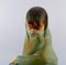 Large Sitting Girl Sculpture in Glazed Ceramic from Lladro, Spain, 1980s 2