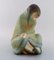 Large Sitting Girl Sculpture in Glazed Ceramic from Lladro, Spain, 1980s 4