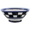 Danish Bowl in Hand-Painted Ceramic with Checkered Design 1