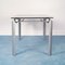 Extendable Aluminum and Black Tempered Glass Dining Table, 1990s 3