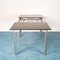 Extendable Aluminum and Black Tempered Glass Dining Table, 1990s 5