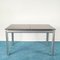 Extendable Aluminum and Black Tempered Glass Dining Table, 1990s, Image 1