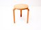 Swedish Wall Mounted Desk in the Style of Alvar Aalto and Model 46 Stool by Alvar Aalto for Artek, 1940s, Set of 2 12