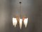 Large Opaline Glass Chandelier from Stilnovo, 1950s 3