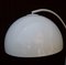 Vintage Adjustable White Metal and Plastic Arc Floor Lamp from Hustadt Leuchten, 1980s 5