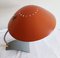 Vintage Gray Metal Base and Orange Shade Table Lamp, 1950s, Image 3