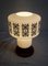 Vintage Teak and White Glass Table Lamp with Black Decor, 1970s, Image 3