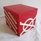 Vintage Red and White Plastic Fold-Out Sewing Box, 1970s 1
