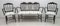 Mid-Century Chiavari Sofa and Chairs Set by Descalzi Gaetano for Desclazi, 1950s, Set of 3, Image 1