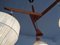 Lámpara de techo danesa de teca y sisal, años 60, Imagen 4