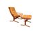 Leather Siesta Lounge Chair and Ottoman Set by Ingmar Relling for Westnofa, 1960s 1