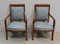 Antique Directoire Light Walnut Lounge Chairs, Set of 2, Image 1