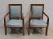 Set of Antique Directoire Light Walnut Lounge Chairs 1