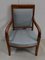 Antique Directoire Light Walnut Lounge Chairs, Set of 2, Image 4