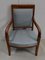 Set of Antique Directoire Light Walnut Lounge Chairs 4