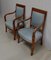 Antique Directoire Light Walnut Lounge Chairs, Set of 2 3