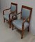 Set of Antique Directoire Light Walnut Lounge Chairs 3