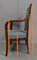 Set of Antique Directoire Light Walnut Lounge Chairs 23