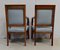 Set of Antique Directoire Light Walnut Lounge Chairs 20