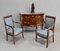 Set of Antique Directoire Light Walnut Lounge Chairs 21