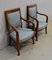 Antique Directoire Light Walnut Lounge Chairs, Set of 2 2