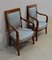 Antique Directoire Light Walnut Lounge Chairs, Set of 2, Image 2